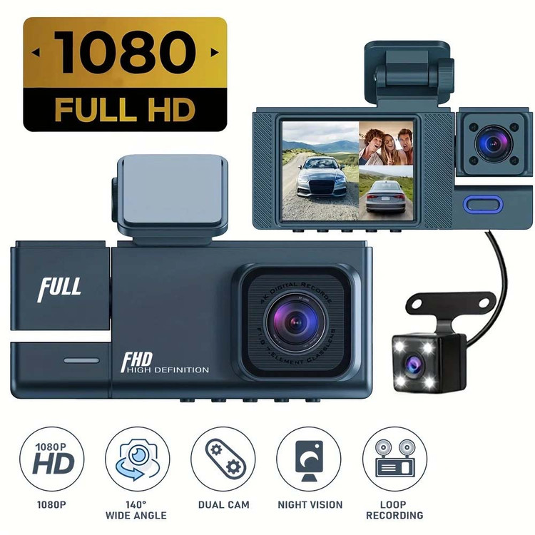 دوربین دو لنزه ثبت وقایع خودرو مدل FHD Dual Lens BlackBOX