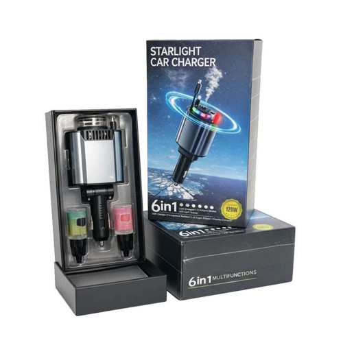 شارژر فندکی و خوشبوکننده خودرو 120 وات 6 کاره مدل Starlight