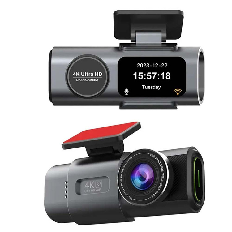 دوربین ثبت وقایع خودرو 4K دو لنزه مجهز به Wi-Fi و GPS