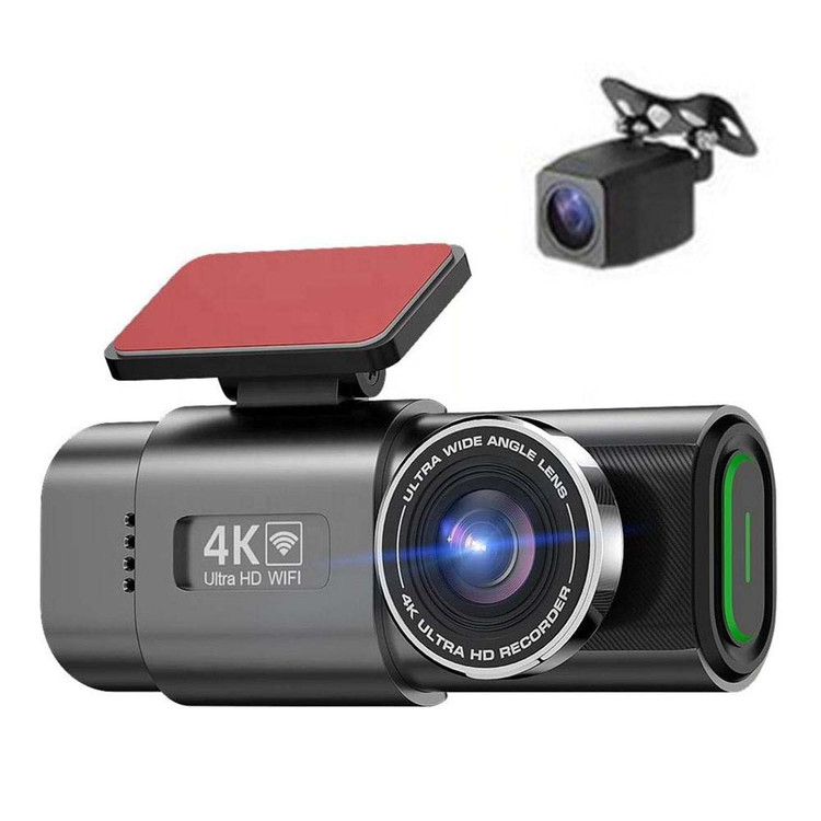 دوربین ثبت وقایع خودرو 4K دو لنزه مجهز به Wi-Fi و GPS