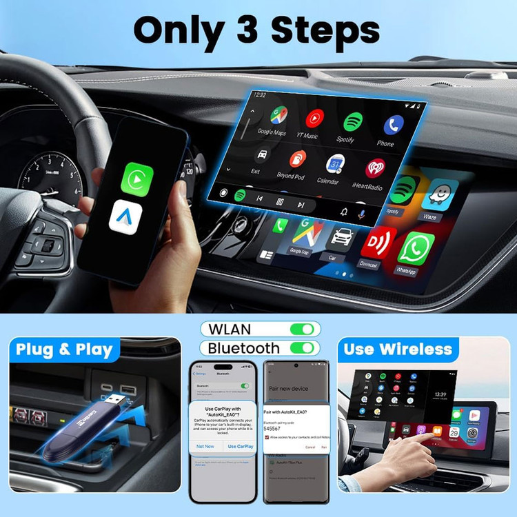 دانگل تبدیل بیسیم کارپلی و اندروید اتو Carlinkit Mini SE Pro