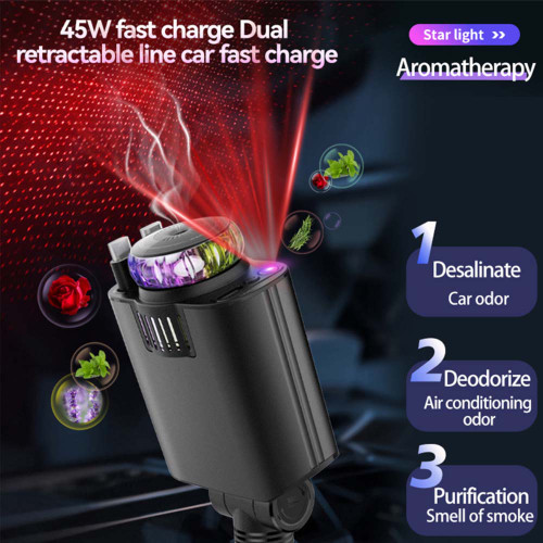 شارژر فندکی خودرو W&O مدل Starlight 5in1