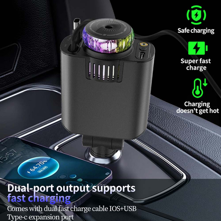 شارژر فندکی خودرو W&O مدل Starlight 5in1