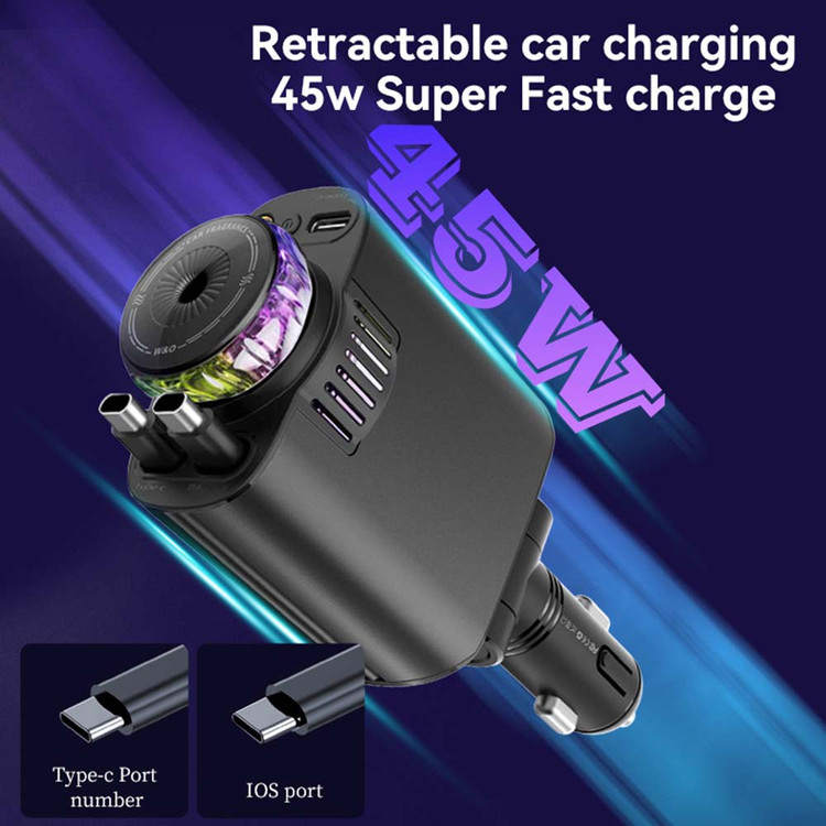 شارژر فندکی خودرو W&O مدل Starlight 5in1
