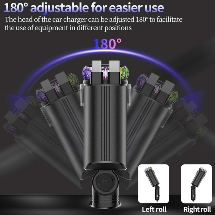 شارژر فندکی خودرو W&O مدل Starlight 5in1